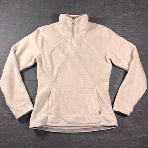 The North Face Womens Osito 1/4 Zip Pullover in Vintage White Small Gorpcore EUC